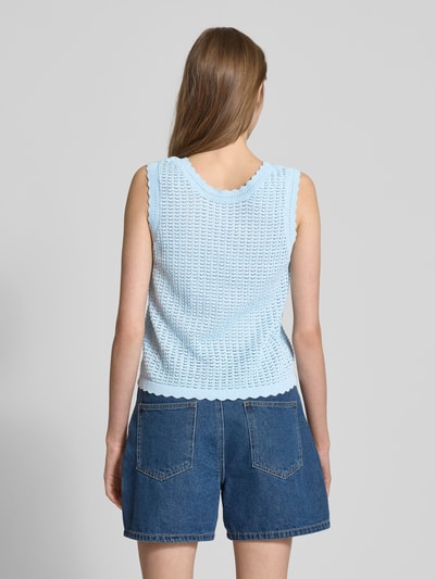 Pieces Regular Fit Pullunder aus reiner Baumwolle Modell 'SCOUT' Hellblau 5