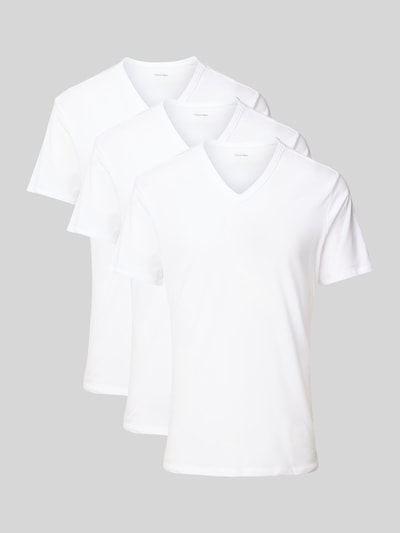 Calvin Klein Underwear T-Shirt mit elastischem Logo-Bund im 3er-Pack Weiss 1