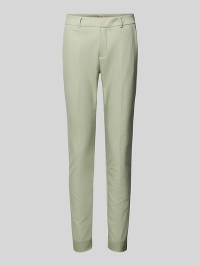 MOS MOSH Spodnie materiałowe o kroju slim fit w kant model ‘Abbey Night’ Limonkowy 2