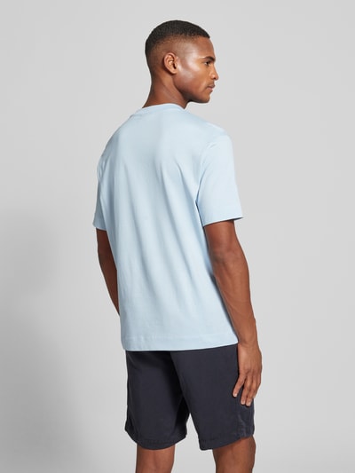 Emporio Armani T-Shirt mit Label-Stitching Hellblau 5