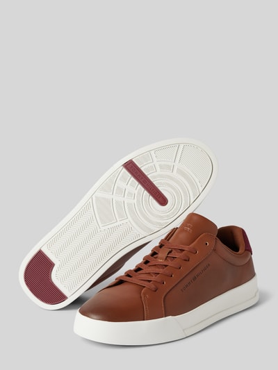 Tommy Hilfiger Sneaker aus Leder mit Label-Detail Cognac 4