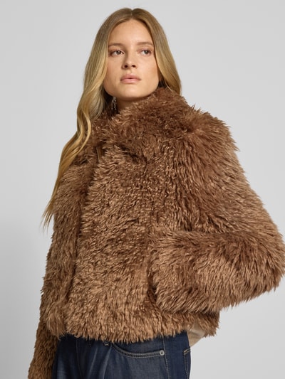 STAND STUDIO Jacke aus Teddyfell mit Reißverschluss Hellbraun 3