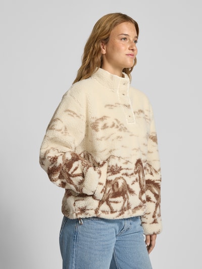 Levi's® Sweatshirt mit Stehkragen Modell 'KASEY' Ecru 3