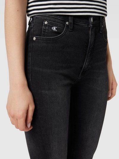 Calvin Klein Jeans High Rise Jeans mit Label-Stitching Black 3