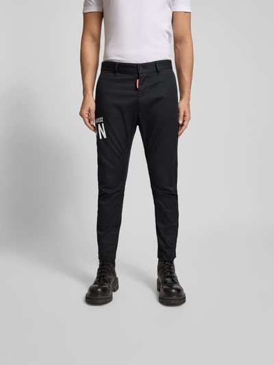 Dsquared2 Stoffhose mit Label-Print Black 4