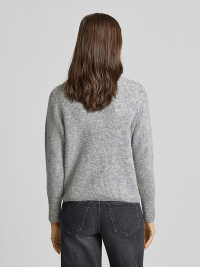MOS MOSH Strickpullover mit Rundhalsausschnitt Modell 'Tammy' Mittelgrau Melange 5