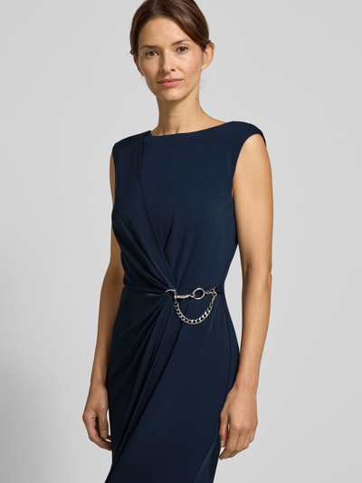 Lauren Ralph Lauren Abendkleid mit Rundhalsausschnitt und Raffungen Modell 'EBRELLE' Dunkelblau 3