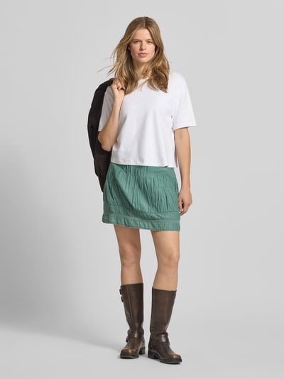 Pepe Jeans Mini-Rock aus Baumwoll-Viskose-Mix Modell 'DEBORAH' Petrol 1