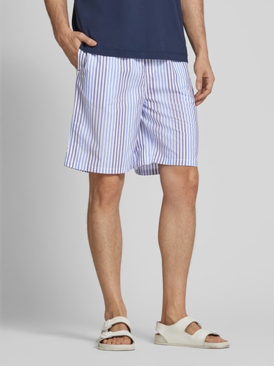 Tommy Hilfiger Loose Fit Pyjama Shorts mit elastischem Bund Blau 4