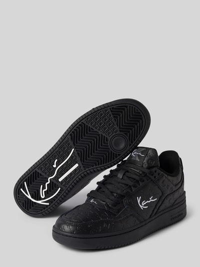 KARL KANI Ledersneaker mit Label-Details Black 4