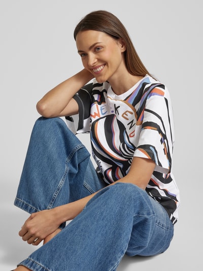 Weekend Max Mara T-shirt met all-over print, model 'VITERBO' Wit - 3