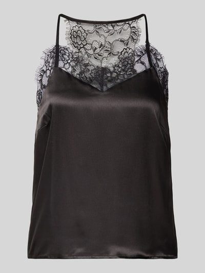 Pieces Regular Fit Trägertop aus Satin Modell 'JAHARA' Black 2