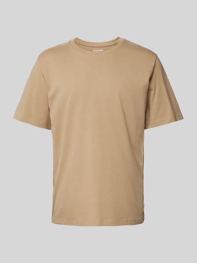 Jack & Jones T-shirt z detalem z logo model ‘ORGANIC’ Beżowy 2