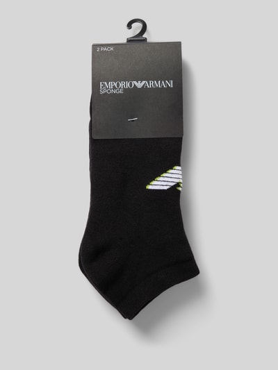 Emporio Armani Socken mit Label-Print im 2er-Pack Black 3