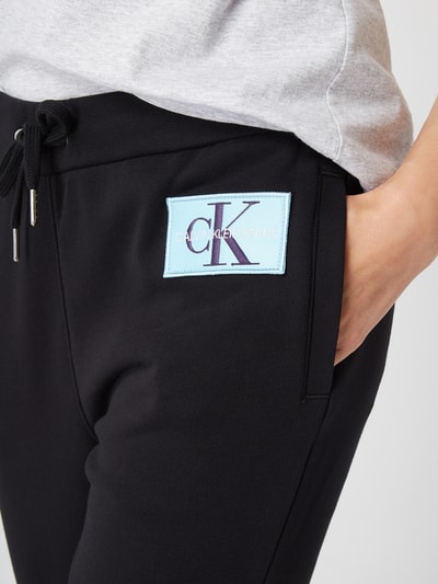 Calvin Klein Jeans Spodnie dresowe z naszywką z logo Czarny 4