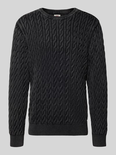 Levi's® Strickpullover mit Zopfmuster Modell 'PRESIDIO' Black 2
