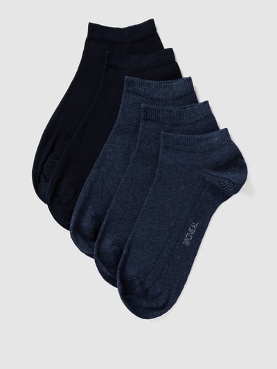 MCNEAL Sneakersocken mit Stretch-Anteil im 5er-Pack Jeansblau Melange 1