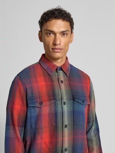 Lerros Kurtka koszulowa o kroju regular fit z kieszeniami na piersi model ‘SHIRT JACKET’ Ciemnoniebieski 3