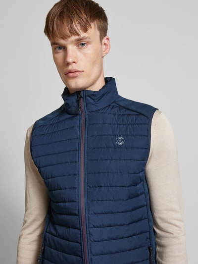 Jack & Jones Bodywarmer met labelprint, model 'MULTI' Marineblauw - 3