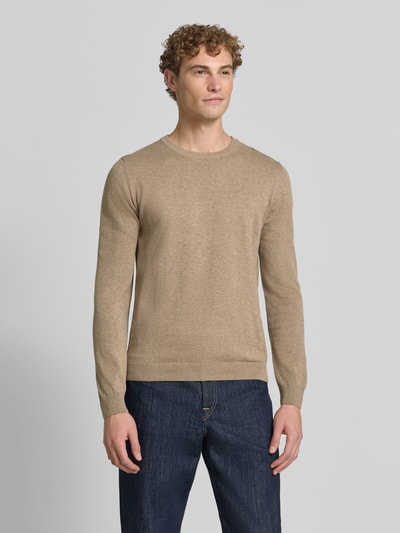 s.Oliver RED LABEL Regular Fit Pullover aus reiner Baumwolle Dunkelbraun 4