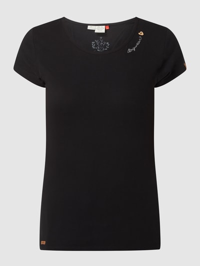 Ragwear T-shirt z bawełny model ‘Mint’ Czarny 2