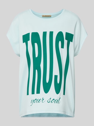 Smith and Soul T-Shirt mit Statement-Print Hellblau 2