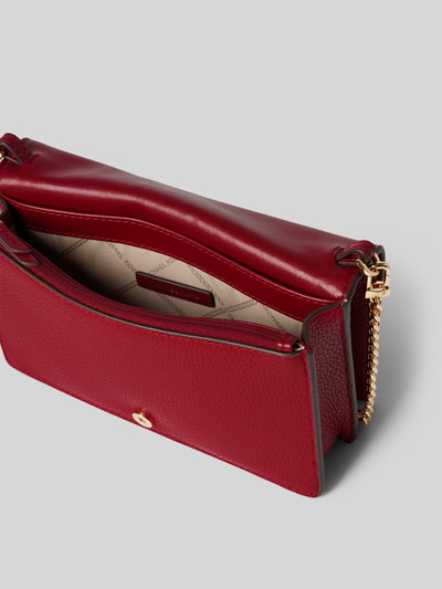 MICHAEL Michael Kors Clutch aus Rindsleder mit Label-Applikation Modell 'JET SET' Rot 5