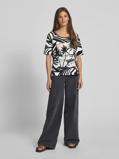 Betty Barclay T-Shirt mit geripptem Rundhalsausschnitt Black 1