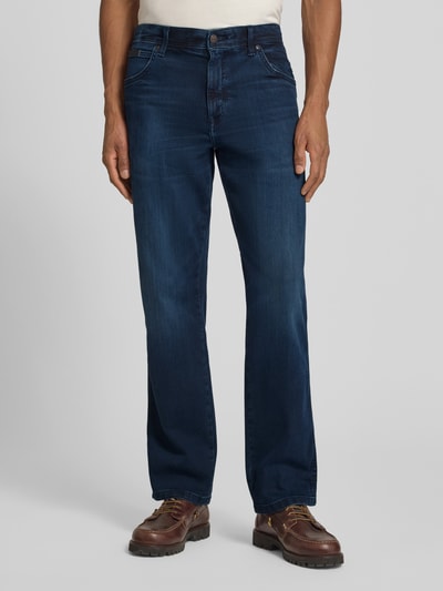 Wrangler Straight Fit Jeans im 5-Pocket-Design Modell 'Texas' Dunkelblau 4