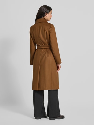 Max Mara Studio Regular Fit Mantel aus reiner Schurwolle Modell 'BCOLLAG' Cognac 5