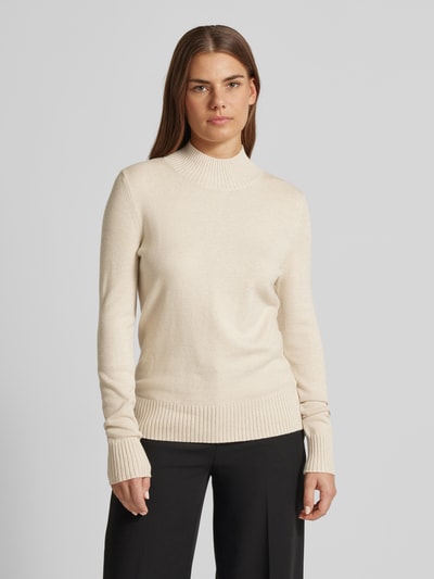 Christian Berg Woman Strickpullover mit gerippten Abschlüssen  Beige Melange 4