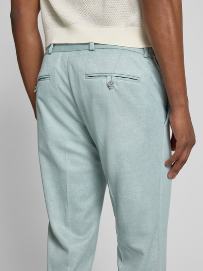 Zuitable Slim Fit Anzughose mit Bindegürtel Modell 'SPARTAFLEX' Mint 3