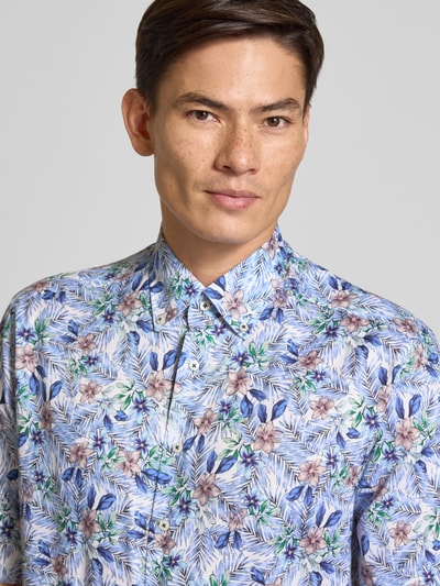 ETERNA Comfort Fit Business-Hemd mit Button-Down-Kragen Bleu 3