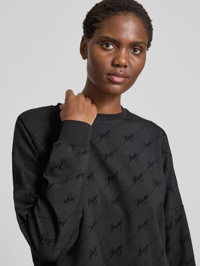 HUGO Oversized Sweatshirt aus Baumwoll-Mix Modell 'LOKKY' Black 3