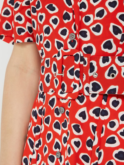 J CREW Blousejurk met hartjesmotief Rood - 6