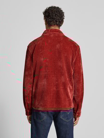 JAKE*S STUDIO MEN Regular Fit Freizeithemd in Cord-Optik Rot 5
