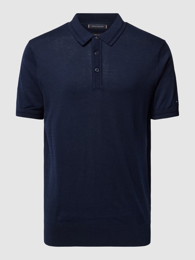 Tommy Hilfiger Koszulka polo w jednolitym kolorze Granatowy 2