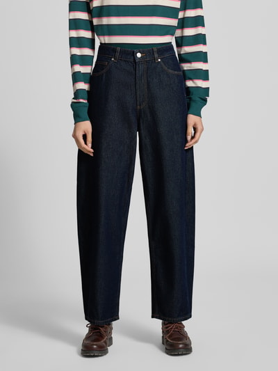 Jake*s Casual Barrel Jeans aus reiner Baumwolle Dunkelblau 4