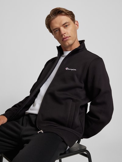 CHAMPION Sweatjacke mit Label-Stitching Black 3