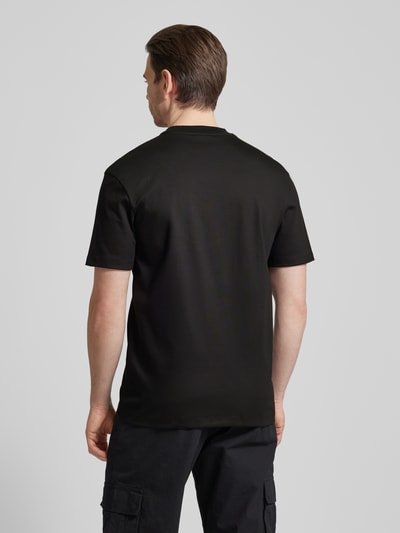 HUGO T-shirt met labelpatch, model 'Dalile' Zwart - 5