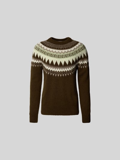 Closed Pullover in Strick-Optik aus Woll-Mix Schoko 2