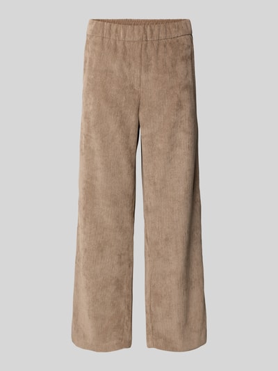 MAC Korte corduroy broek met elastische band, model 'CHIARA' Lichtbruin - 2