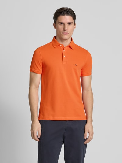 Tommy Hilfiger Slim Fit Poloshirt mit Logo-Stitching Modell '1985' Orange 4