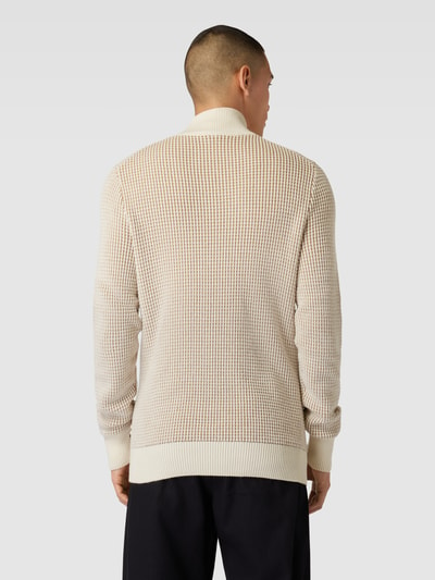 BOSS Gebreide pullover met opstaande kraag, model 'Maurelio' Offwhite - 5