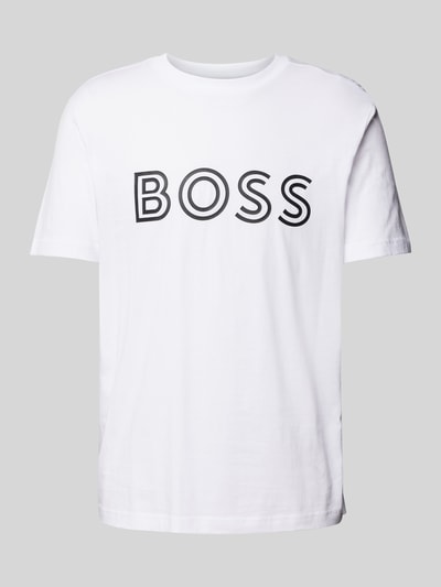 BOSS Green T-shirt z nadrukiem z logo Biały 2