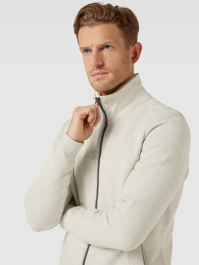 Tom Tailor Sweatjack met steekzakken, model 'cutline' Offwhite - 3