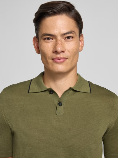 Marc O'Polo Regular fit poloshirt van puur katoen - Marc O'Polo × DFB Travel Collection Olijfgroen - 3