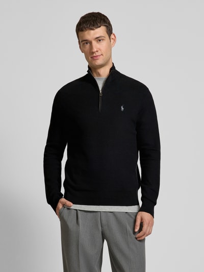 Polo Ralph Lauren Strickpullover mit Label-Stitching BLACK 4