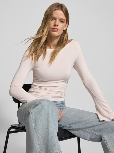 Gina Tricot Shirt met lange mouwen en rimpelingen Lichtroze - 3