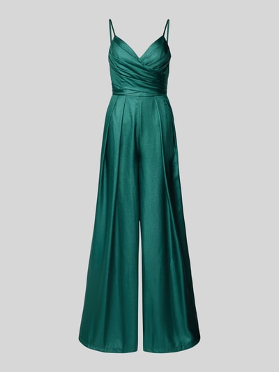 Unique Regular fit jumpsuit met spaghettibandjes Donkergroen - 2